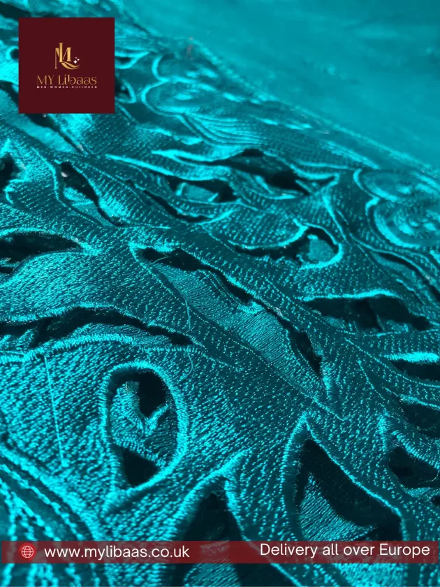 Khaddi Silk with embroidery, Unstiched Suit (Light Green) - Image 3