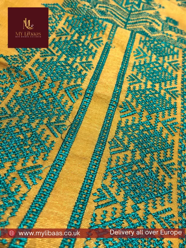 Khaddi Silk with embroidery, Unstiched Suit (Light Brown) - Image 9