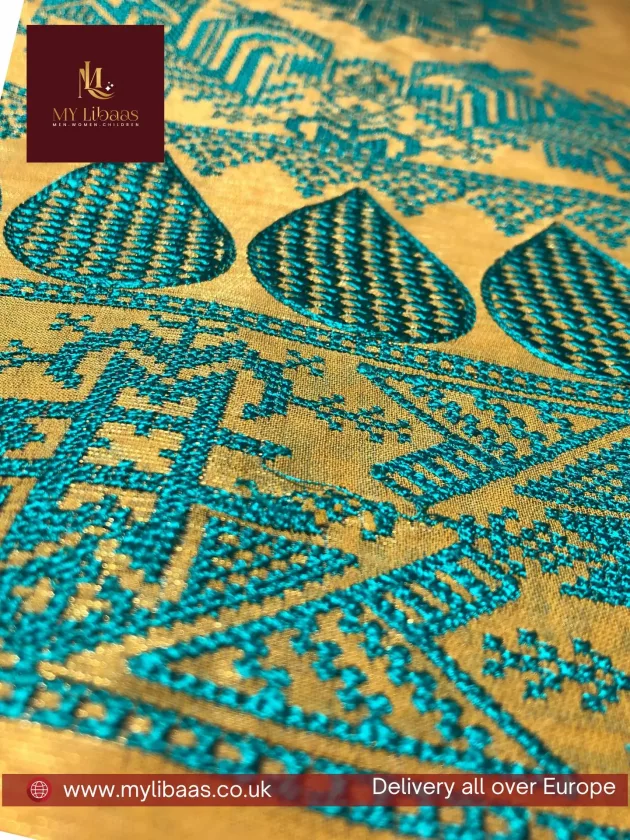 Khaddi Silk with embroidery, Unstiched Suit (Light Green) - Image 5