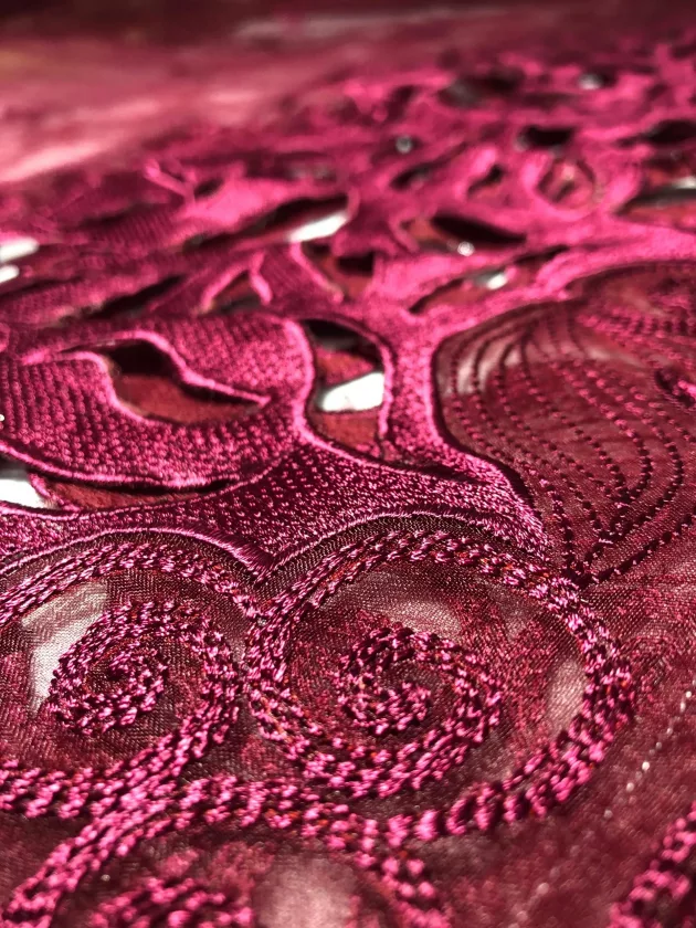 Khaddi Silk with embroidery, Unstiched Suit (Purple) - Image 3