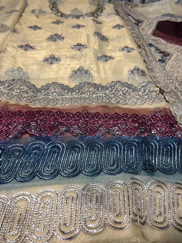 Masori, Unstiched, Embroidered, Suit with Net Dupatta (Green) - Image 16