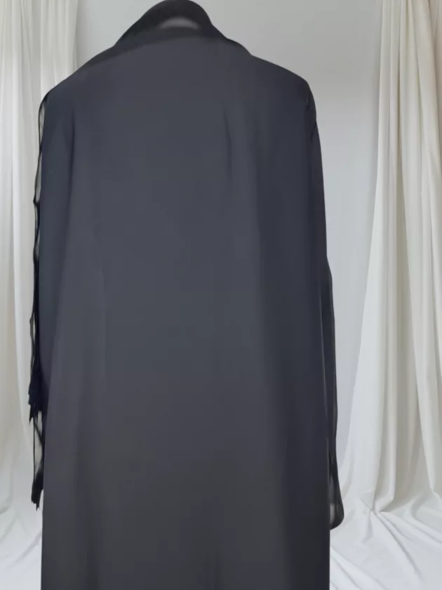 High Quality Elegant Dubai Abaya with Embroidery-Black ) - Image 8
